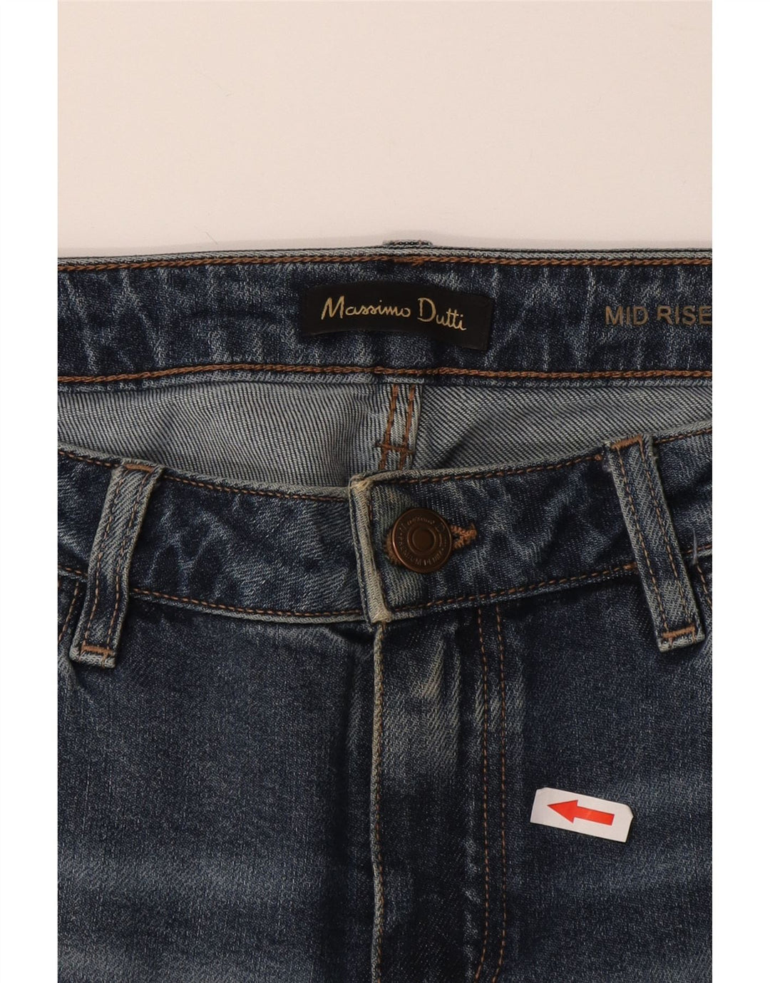 Damskie jeansy Massimo Dutti Cigarette Straight EU 42 Large W32 L27 Blue