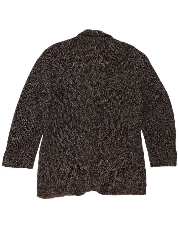 Męska marynarka TRUSSARDI Milano Longline IT 48 Średnioszara nakrapiana