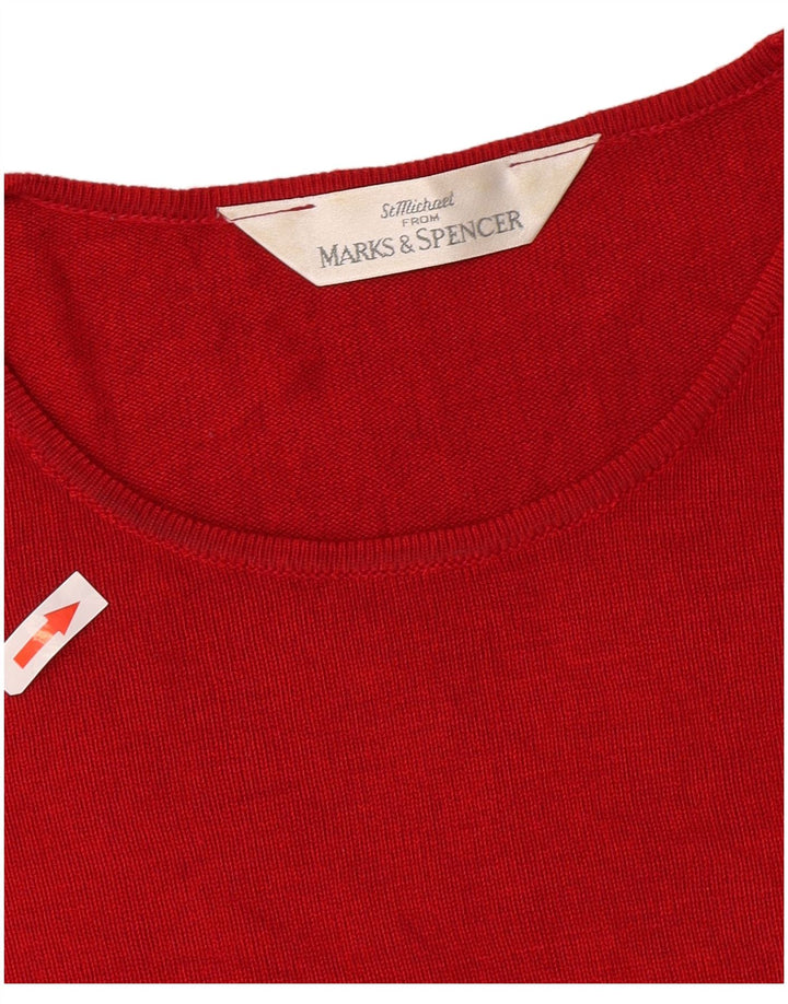 T-shirt damski Marks & Spencer Top UK 14 Large, czerwony, wiskoza