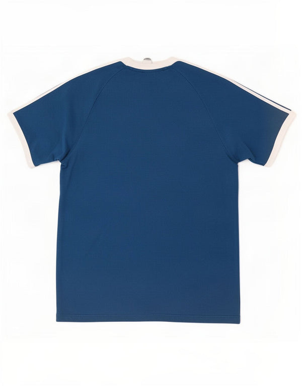 Adidas Męski T-shirt Top Duży Niebieski Bawełniany