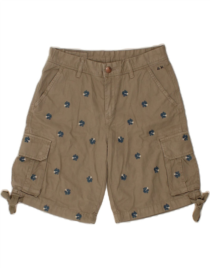 SUN68 Boys Cargo Shorts 11-12 Years W28 Beige Cotton Vintage Sun68 and Second-Hand Sun68 from Messina Hembry 