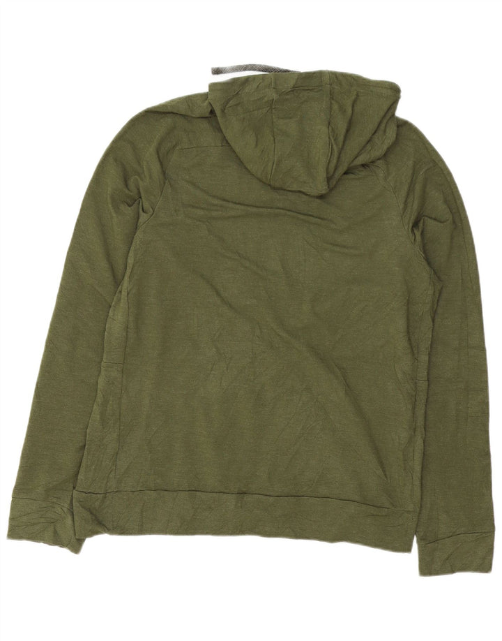Męski sweter z kapturem Nike Dri Fit, średni khaki, sztuczny jedwab