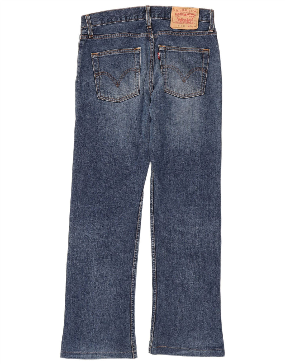 Męskie jeansy Levi's 518 w trudnej sytuacji Bootcut W31 L30 Niebieska bawełna