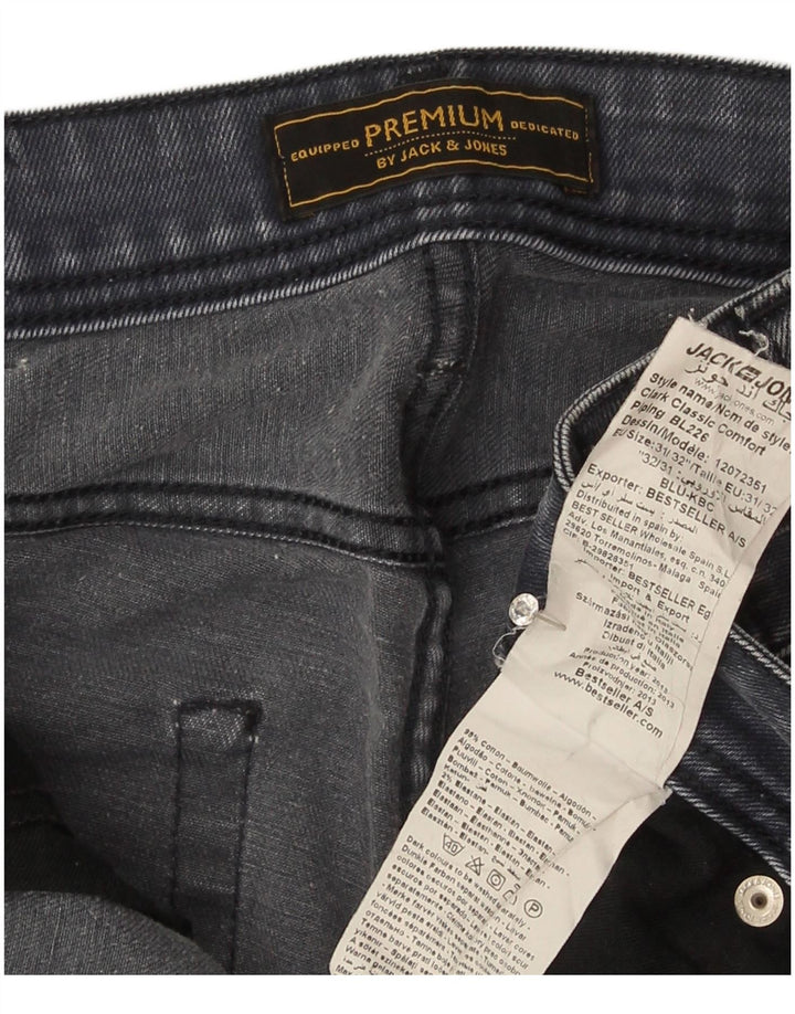 Męskie jeansy Jack & Jones o regularnym kroju W31 L31, szara bawełna