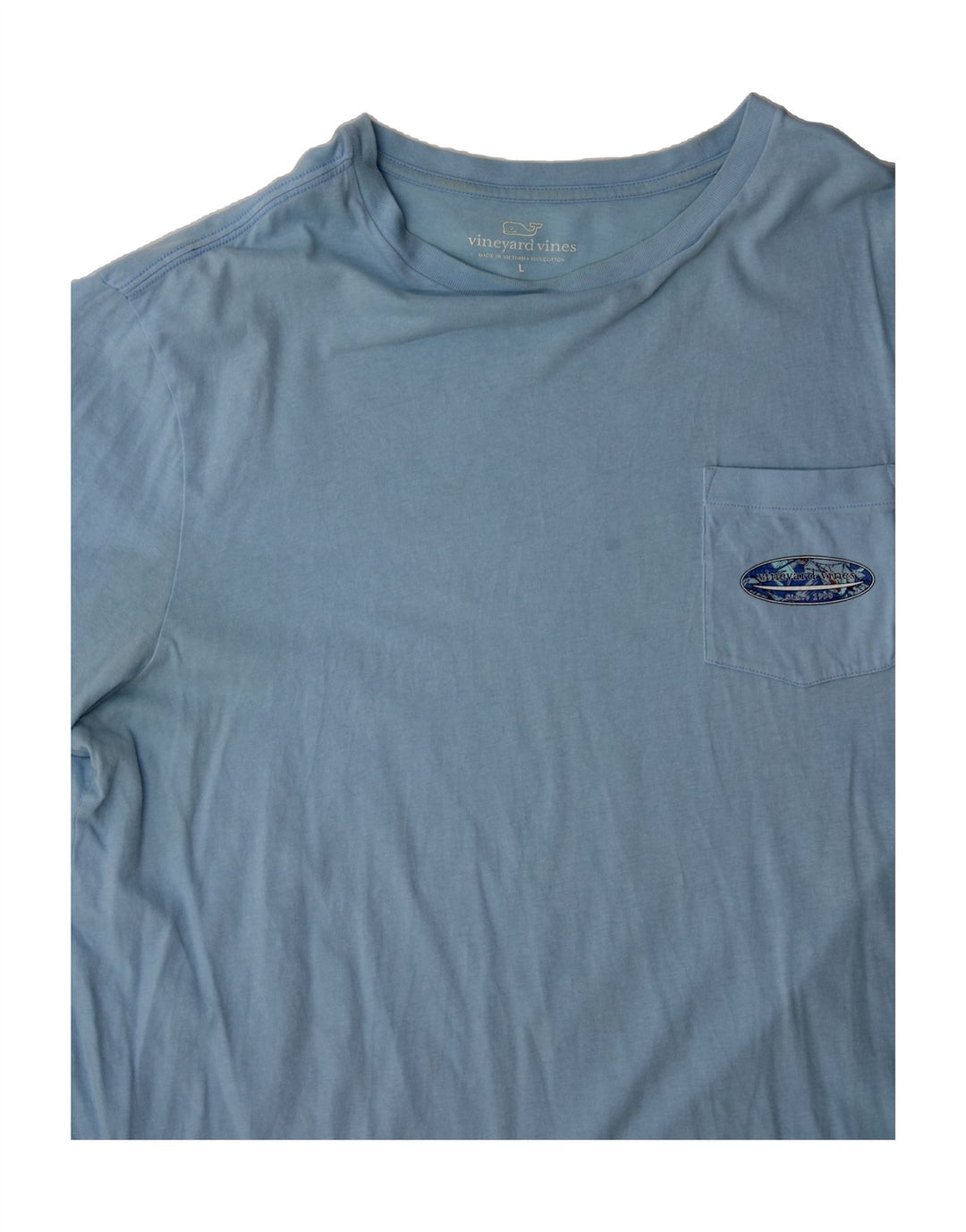 VINEYARD VINES Mens Graphic T-Shirt Top Large Blue Cotton Vintage Vineyard Vines and Second-Hand Vineyard Vines from Messina Hembry 