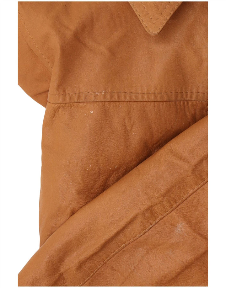 Vintage damska kurtka skórzana IT 50 XL beżowa