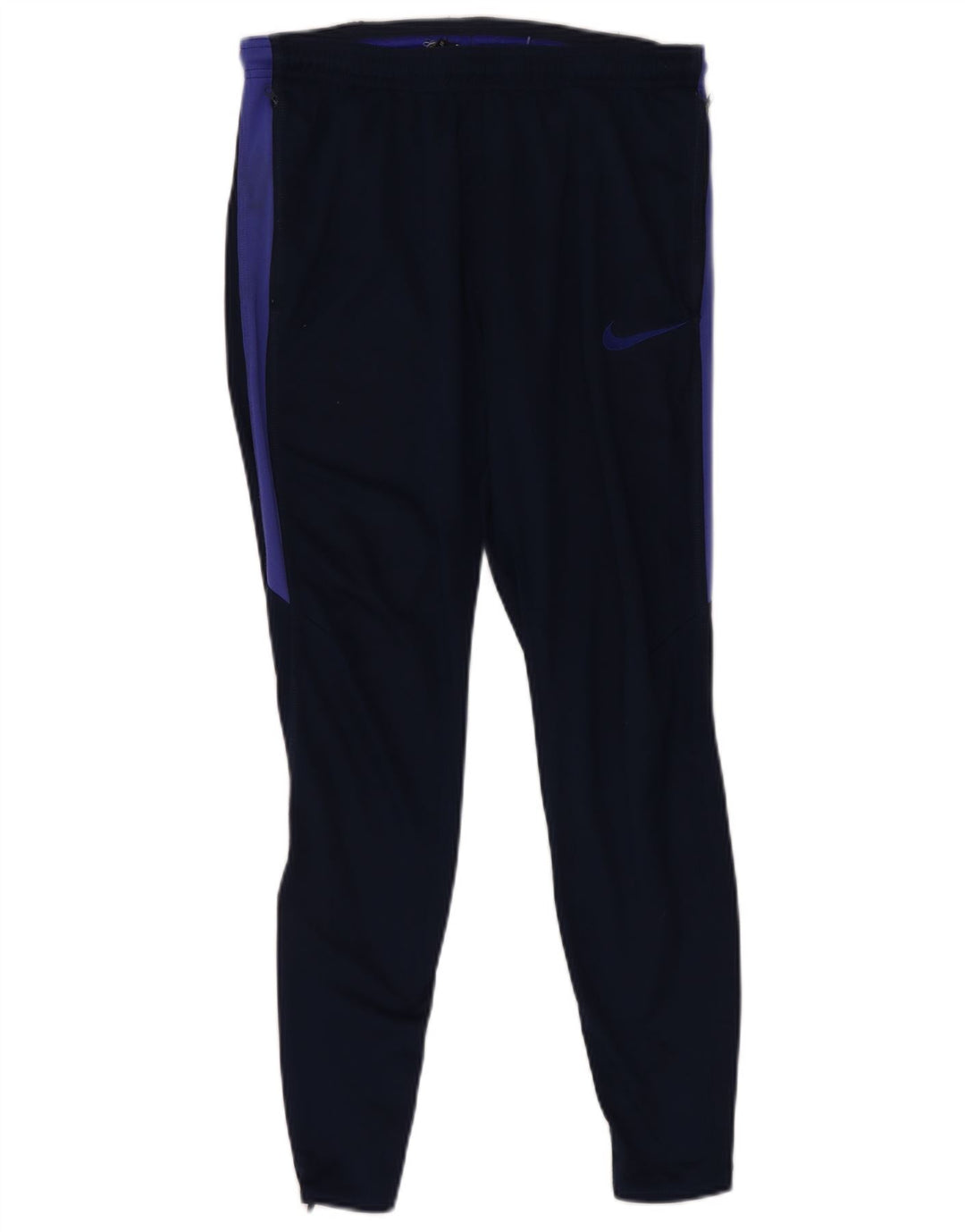 Męskie spodnie dresowe Nike Dri Fit, poliester w kolorze średniego granatu, w blokach kolorów