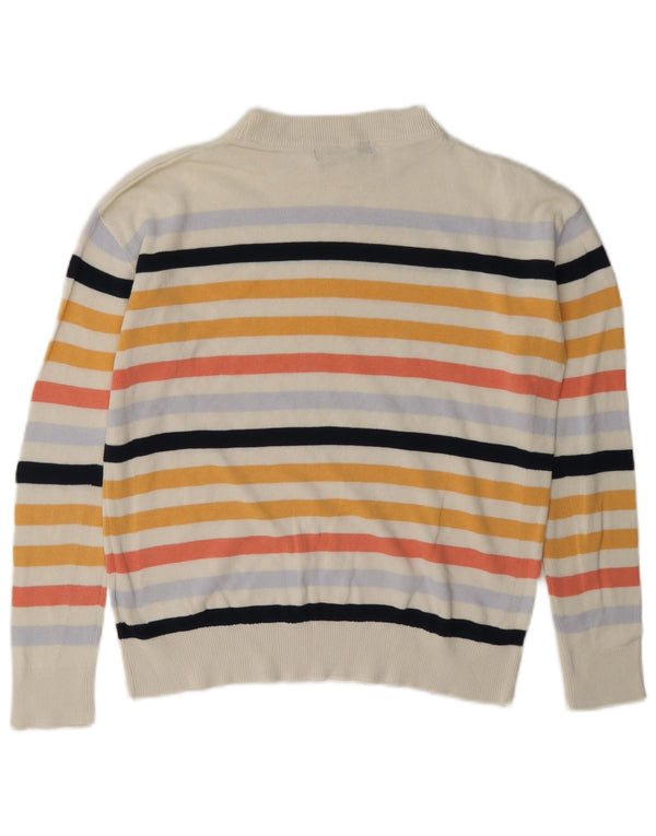 Marks & Spencer Damski sweter z okrągłym dekoltem, UK 6 XS, w białe paski
