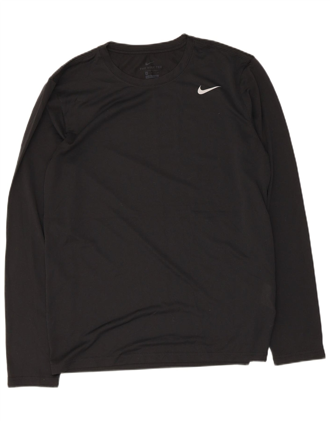 Męska koszulka Nike Dri Fit z długim rękawem, średni czarny poliester