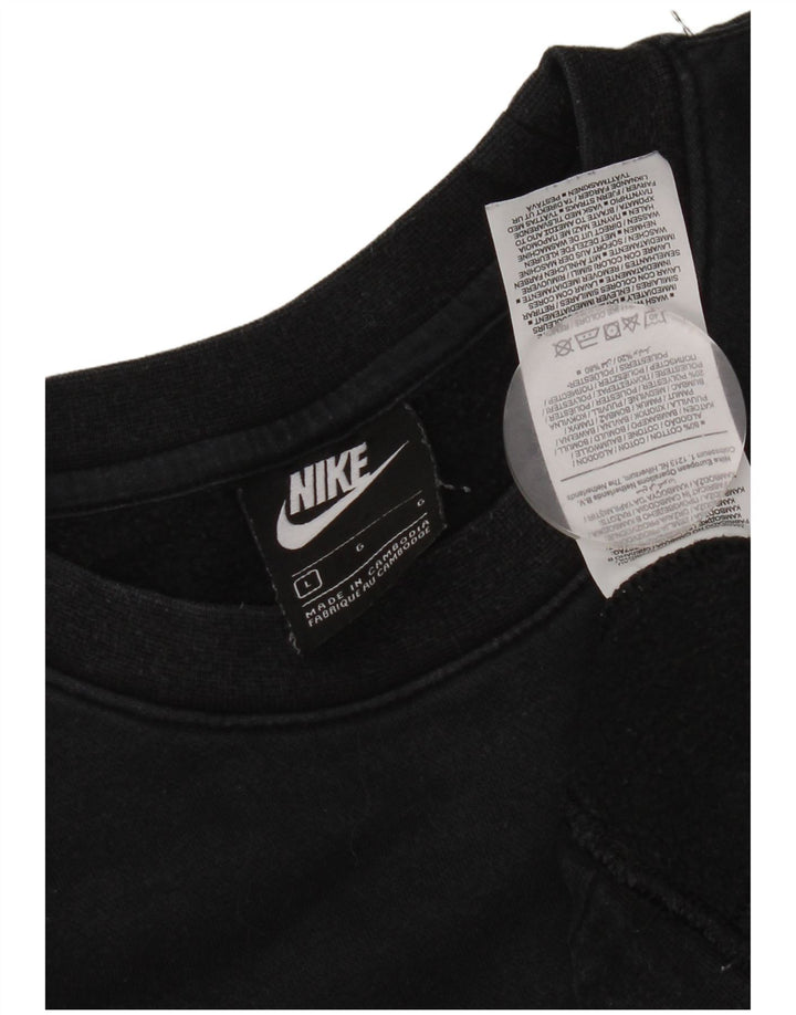 Męski sweter NIKE, duży, czarny, bawełniany
