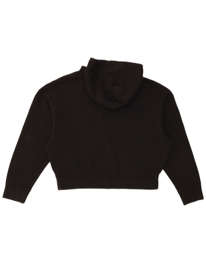 Damski sweter oversize Calvin Klein z kapturem, UK 14, średni czarny, bawełniany