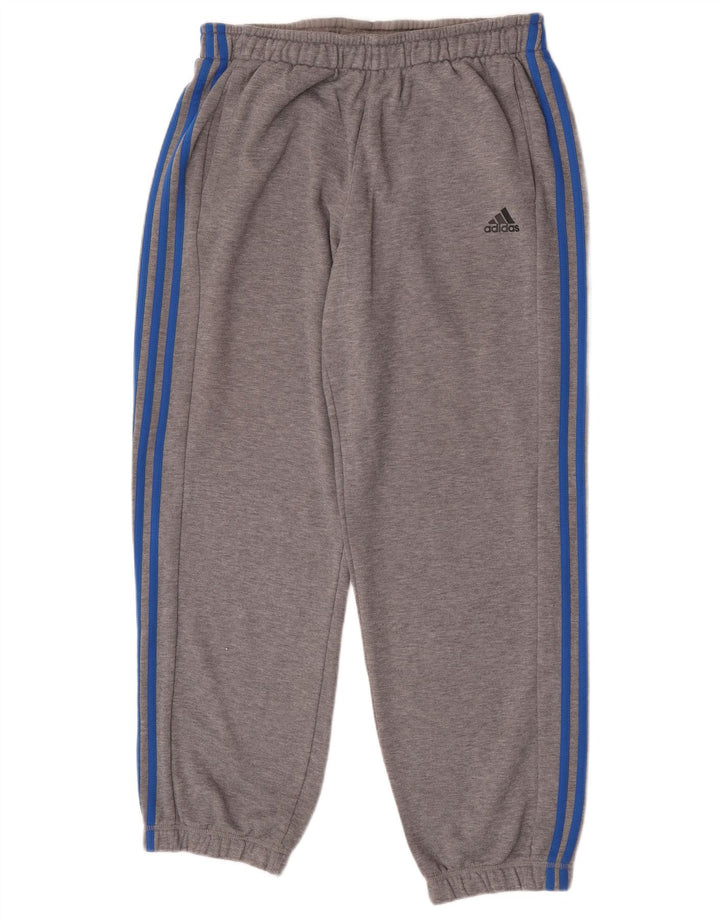 Męskie spodnie dresowe Adidas Climalite, duże, szare, poliestrowe