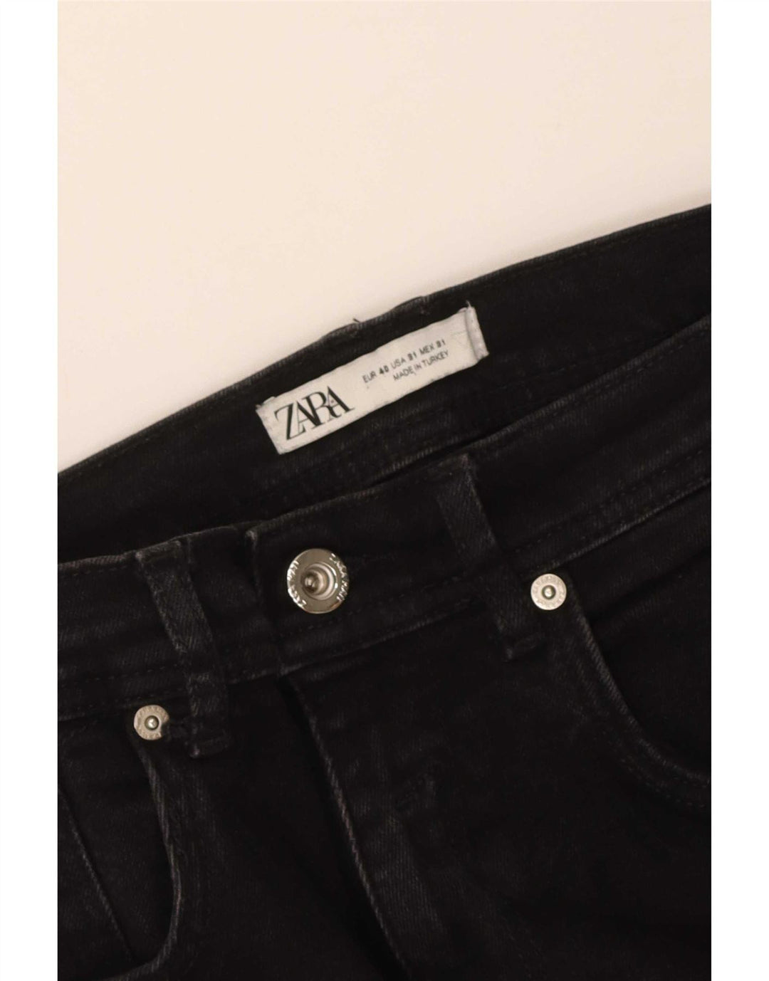 Męskie jeansy Zara Cropped EU 40 Medium W31 L25 Czarne