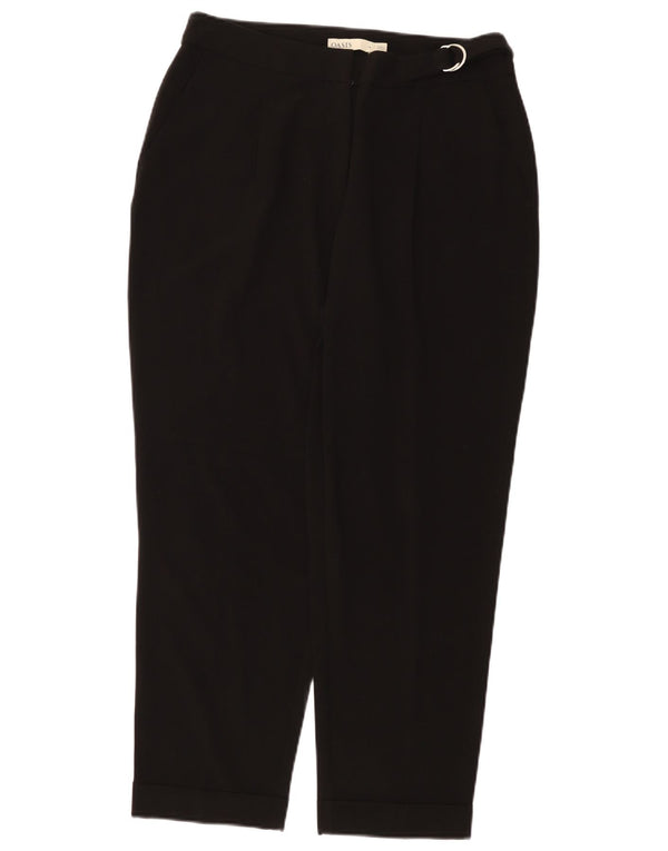 Damskie spodnie chino z wysokim stanem Oasis UK 14 Large W32 L27 Black