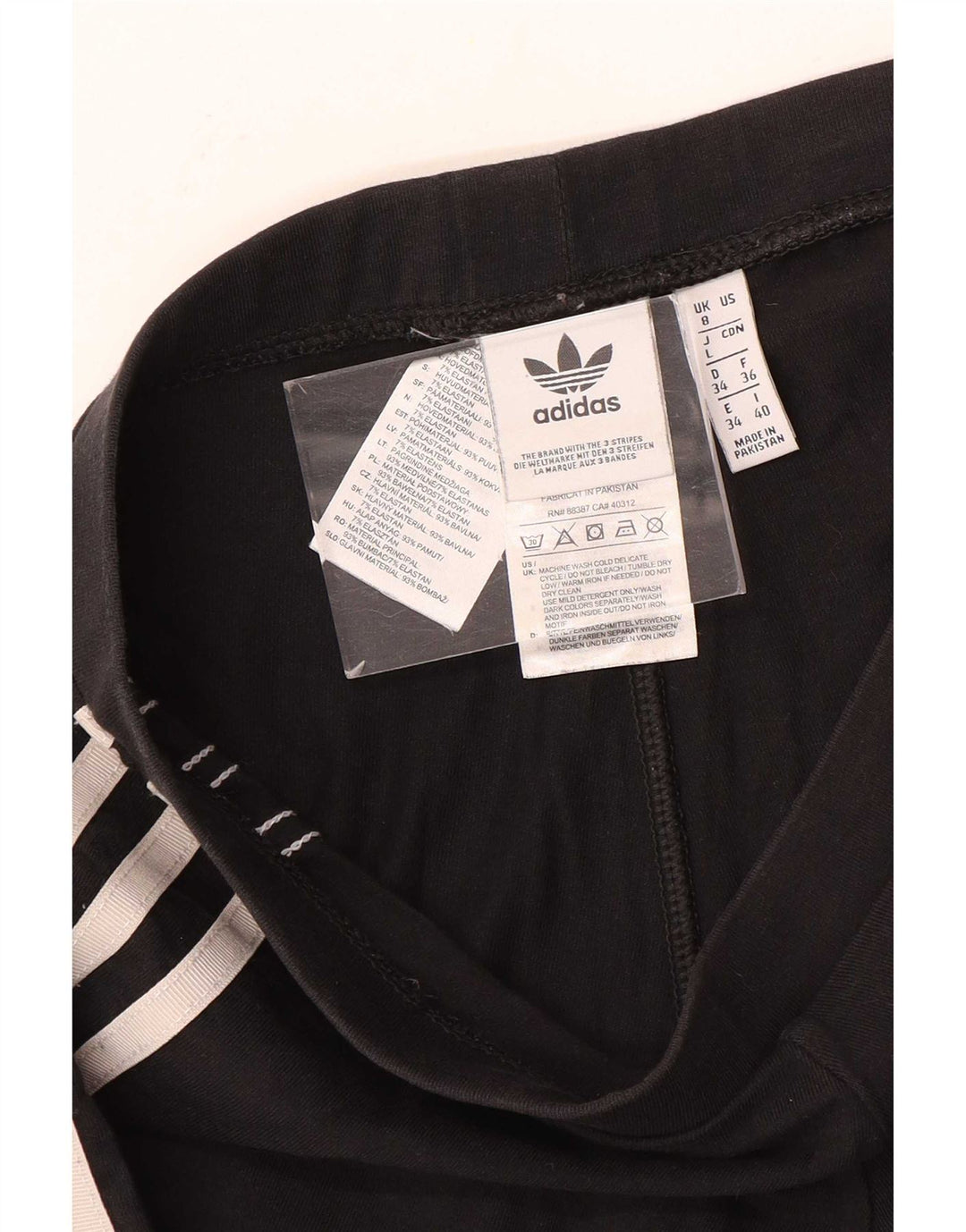 Legginsy Damskie Adidas UK 8 Małe Czarne Bawełniane