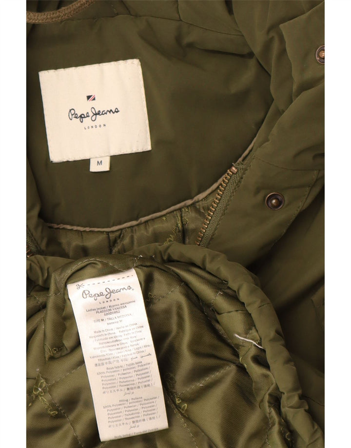 Damska kurtka parka z kapturem PEPE Jeans UK 14, średni khaki