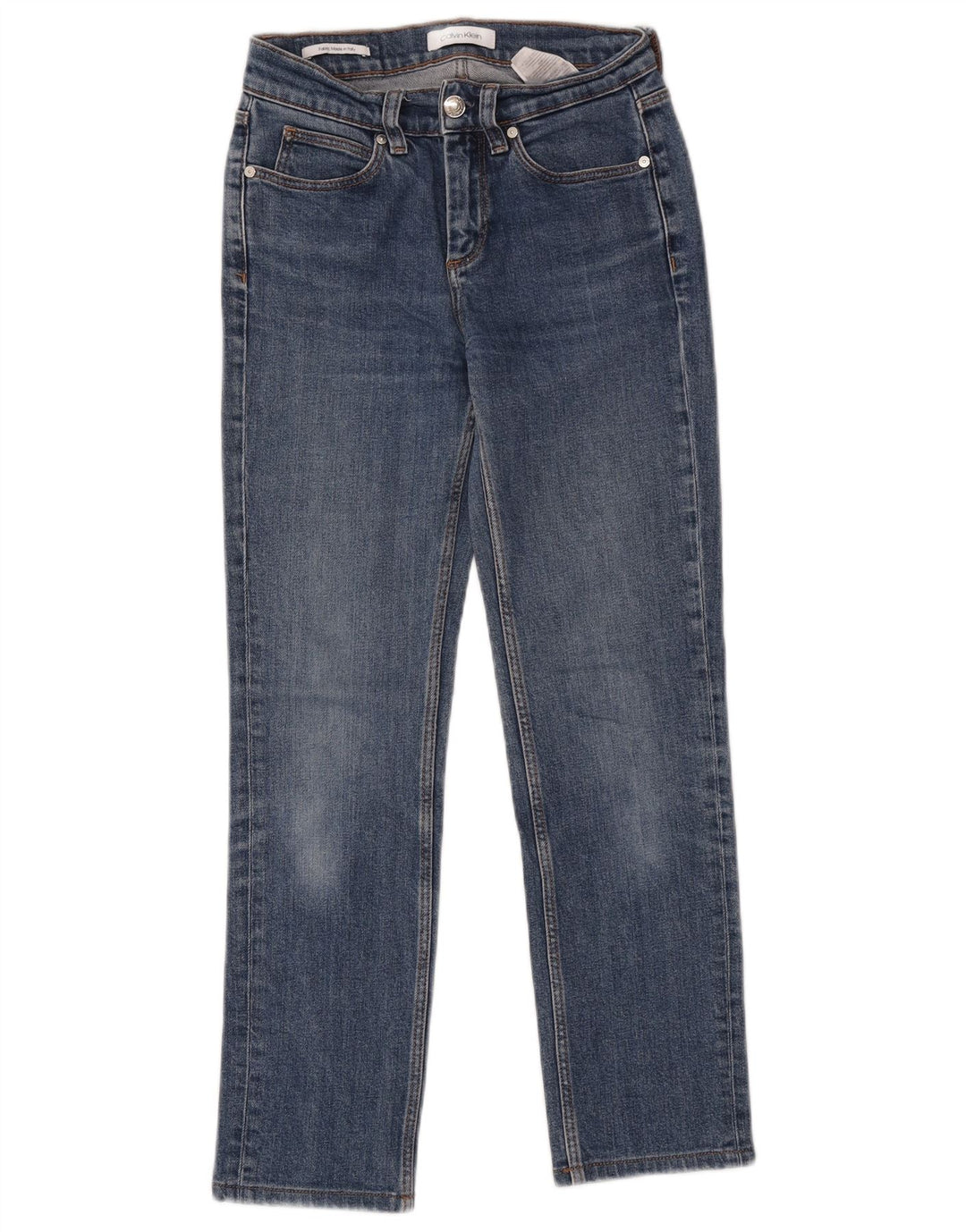 Damskie proste dżinsy Calvin Klein W26 L26 Niebieskie bawełniane