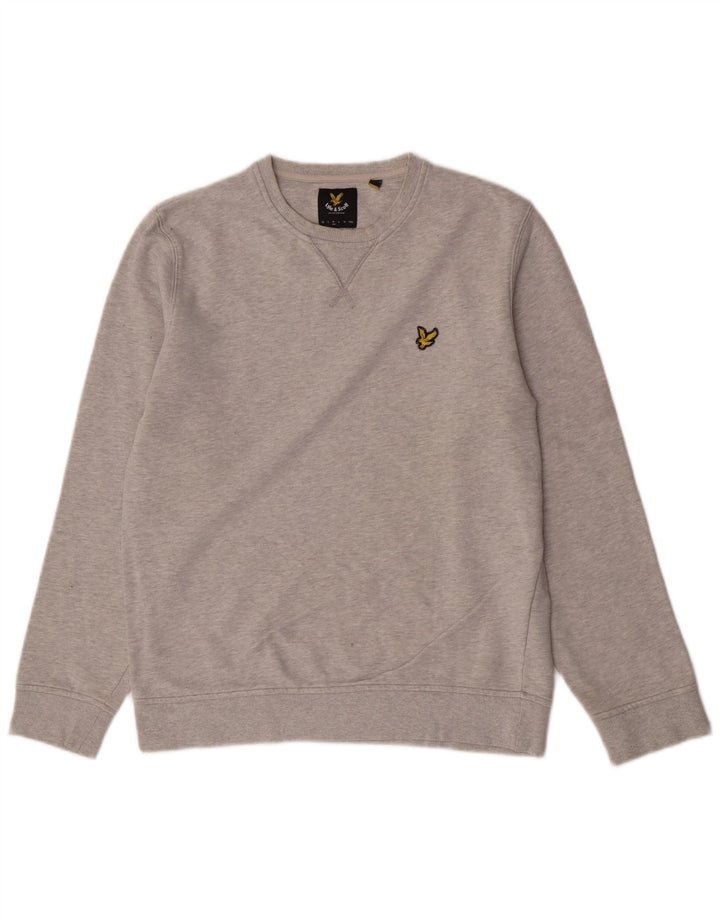 Męska bluza dresowa Lyle & Scott, średnioszara, bawełniana