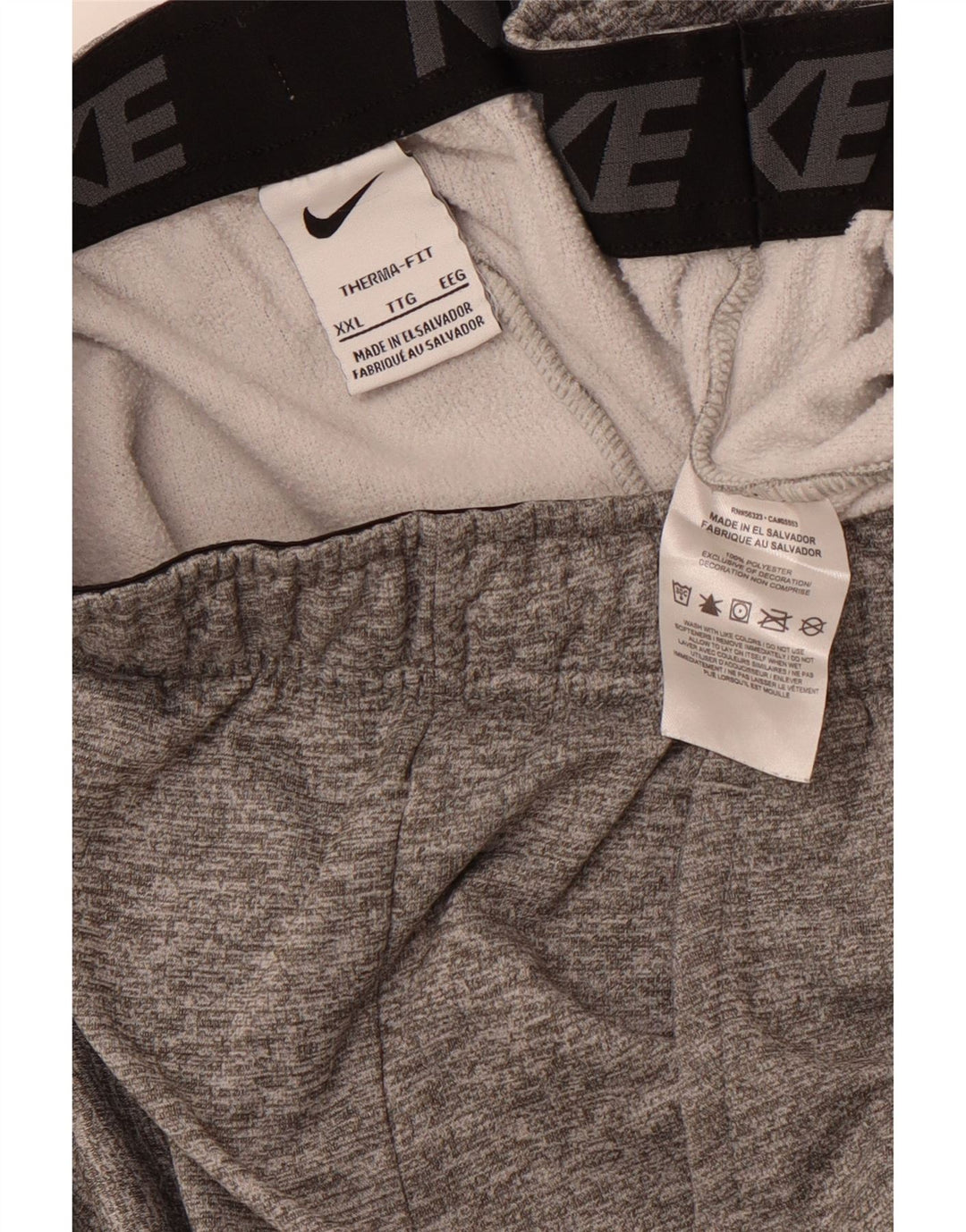 Męskie spodnie dresowe NIKE Therma-Fit Graphic Joggers 2XL Szare nakrapiane