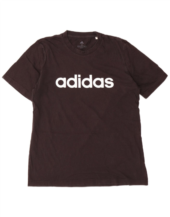 Męska koszulka z grafiką ADIDAS, średnia czarna, bawełniana