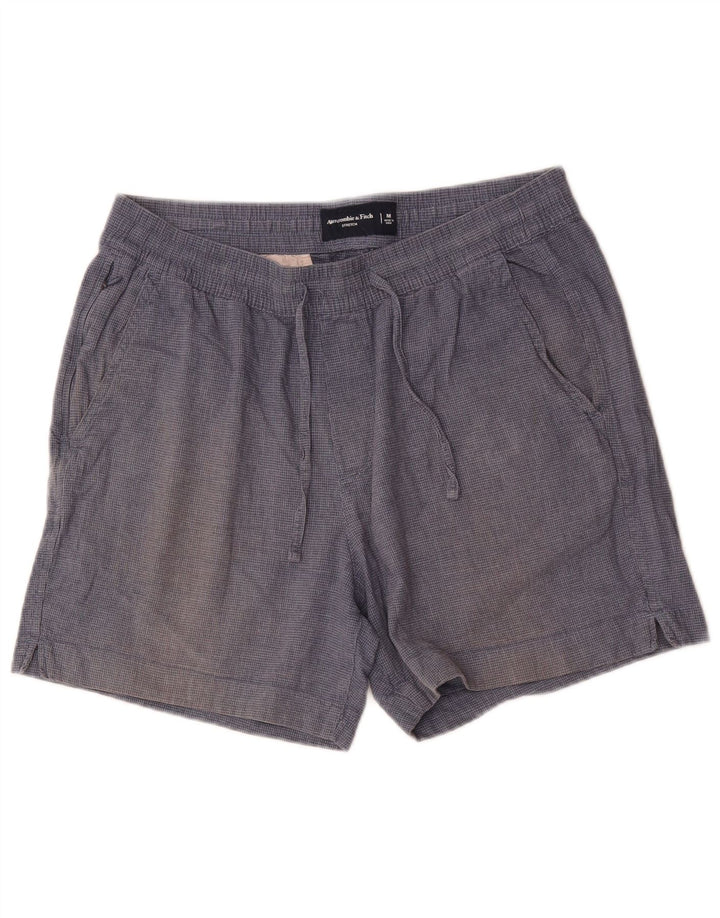 Damskie spodenki Chino Abercrombie & Fitch, średnie W32, granatowe w pepitkę