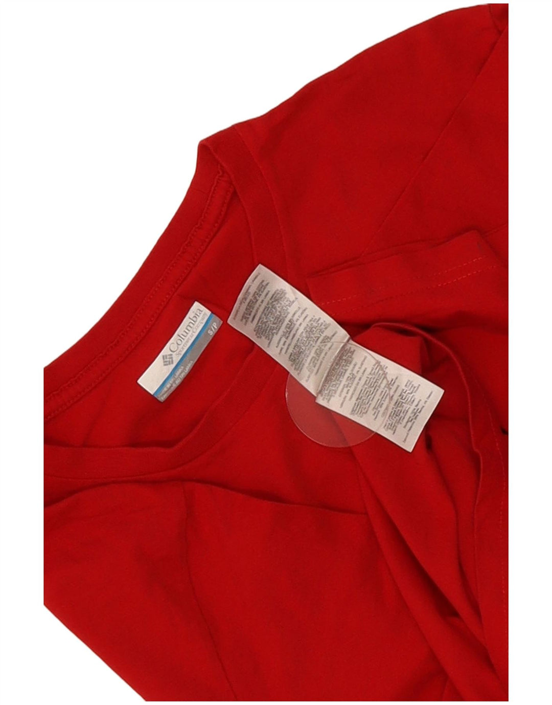 Męski T-shirt z grafiką Columbia, mały, czerwony, bawełniany