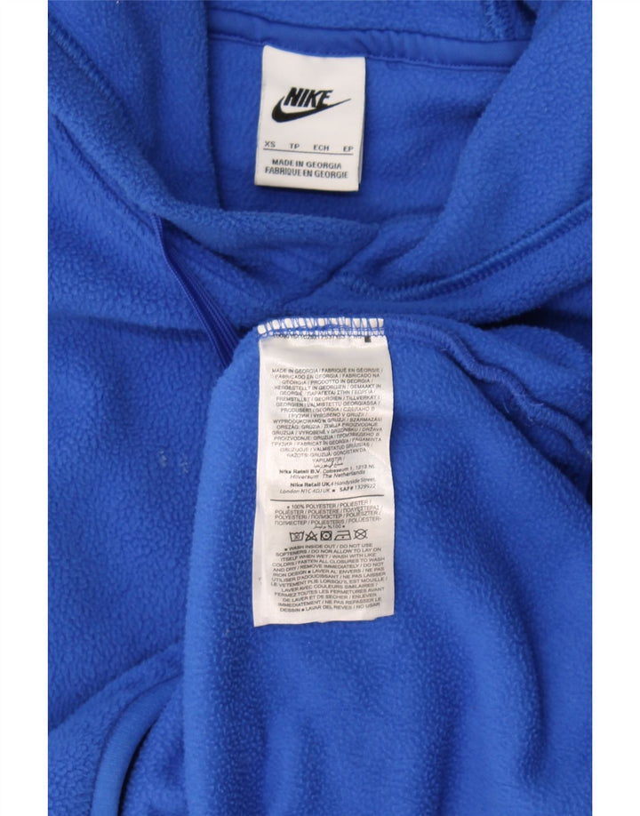 Męski sweter polarowy z kapturem Nike XS, niebieski, poliestrowy