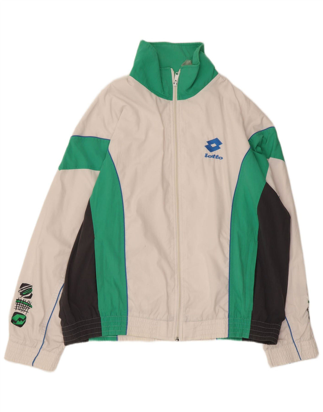 Męska kurtka dresowa Lotto Graphic XL z białym blokiem kolorów