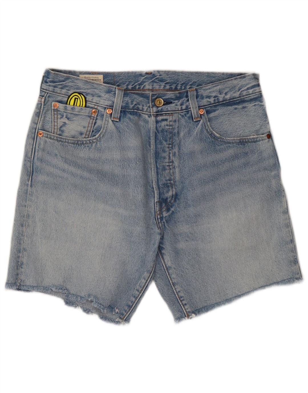 Męskie spodenki jeansowe Levi's 501 W32 Średnioniebieskie, bawełniane