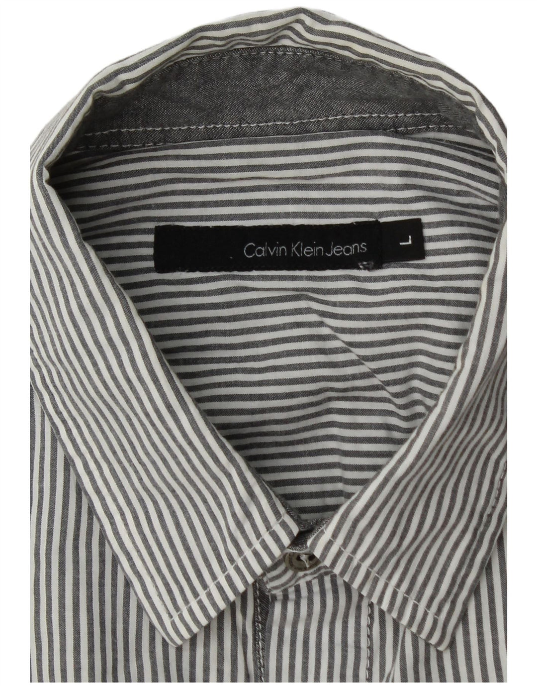 Męska koszula z krótkim rękawem CALVIN KLEIN JEANS, w duże szare paski