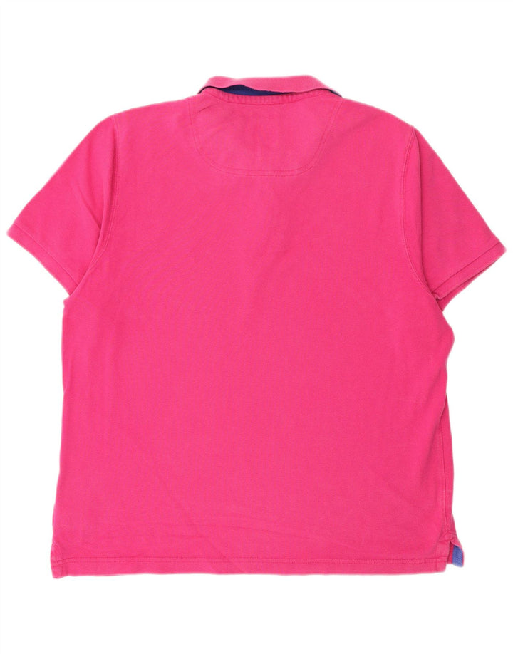 JOULES Mens Polo Shirt XL Pink Cotton
