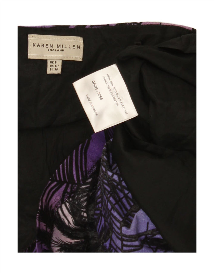 KAREN MILLEN Womens Abstract Pattern Strapless Dress UK 8 Small Purple Vintage Karen Millen and Second-Hand Karen Millen from Messina Hembry 