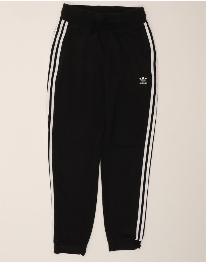 Damskie spodnie dresowe ADIDAS Joggers UK 10 Małe, czarne, bawełniane