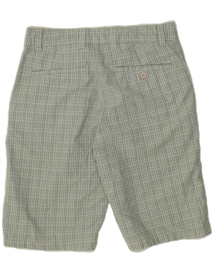 O'NEILL Mens Chino Shorts W28 Small Green Check Polyester Vintage O'Neill and Second-Hand O'Neill from Messina Hembry 