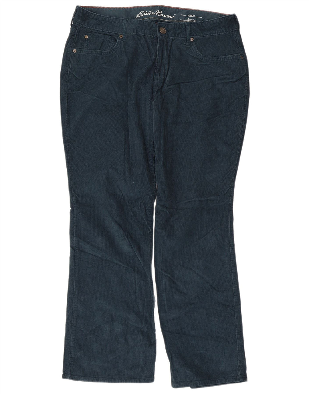 Spodnie sztruksowe EDDIE BAUER Damskie US 12 Large W34 L28 Granatowe