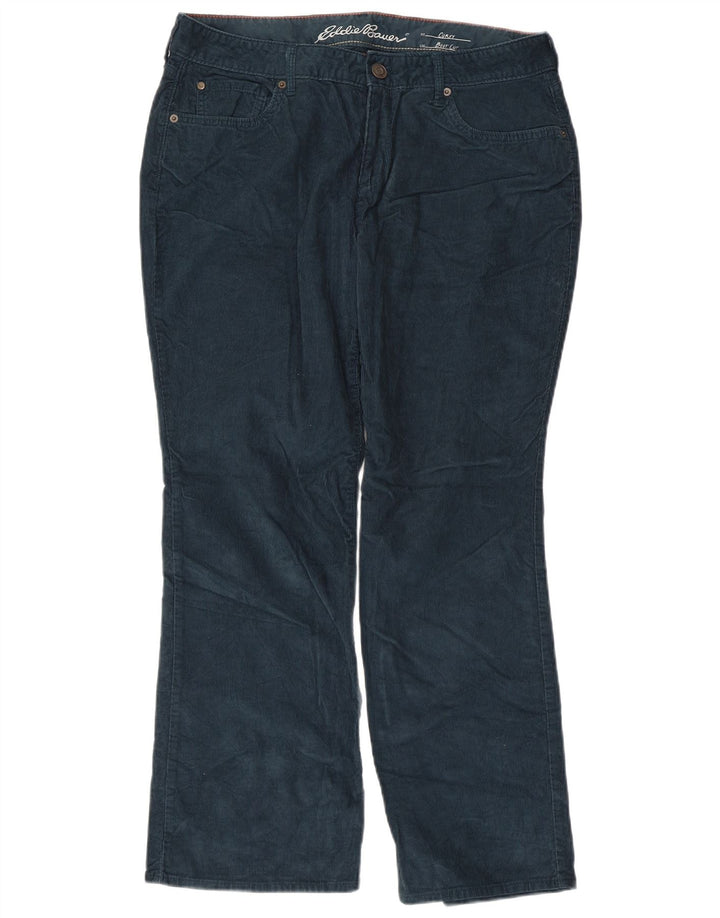 Spodnie sztruksowe EDDIE BAUER Damskie US 12 Large W34 L28 Granatowe