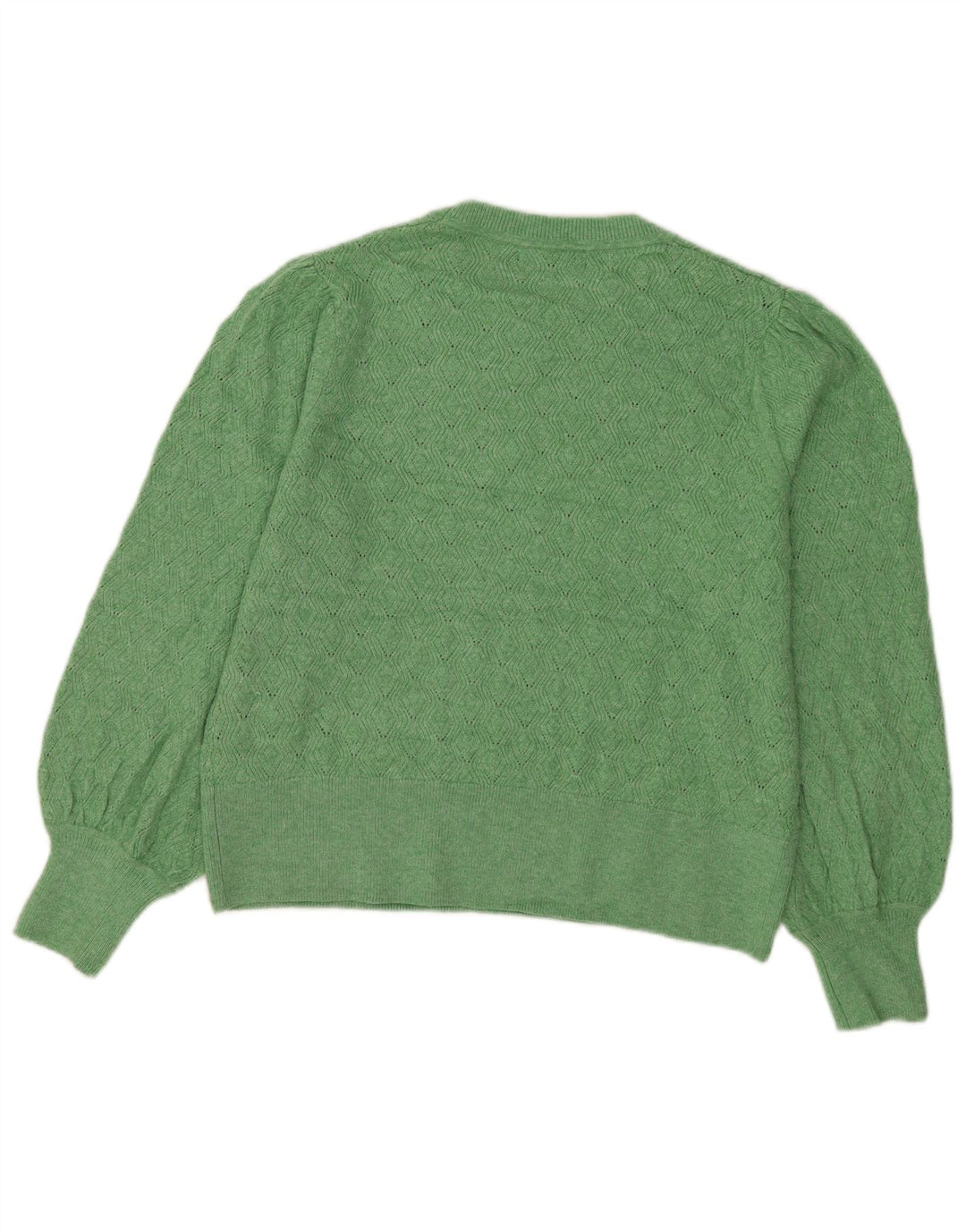 Marks & Spencer Damski sweter z okrągłym dekoltem, UK 16, duży, zielony poliester