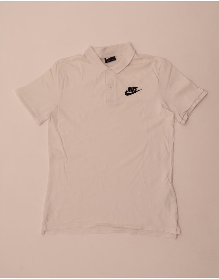 Męska koszulka polo Nike, średnia, biała, bawełniana