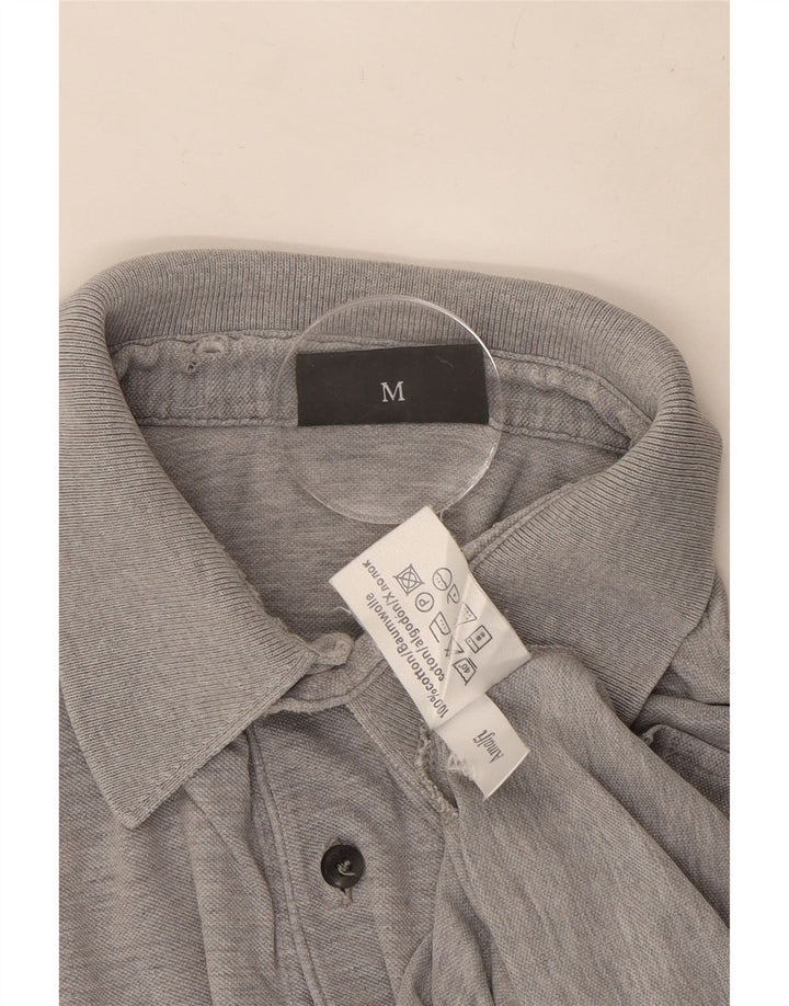 Męska koszulka polo Hugo Boss, średnia szara bawełna w cętki