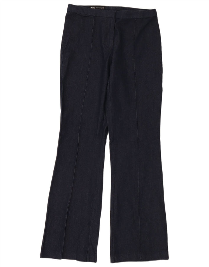 Spodnie damskie Zara Bootcut średnie W28 L32 granatowe bawełniane