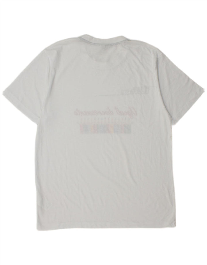 Męski T-shirt z grafiką Wilson, duży, biały, poliestrowy