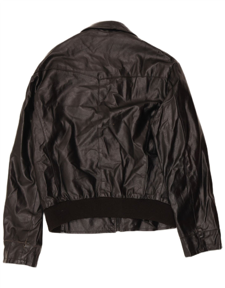 Vintage męska skórzana kurtka UK 42 XL czarna skóra