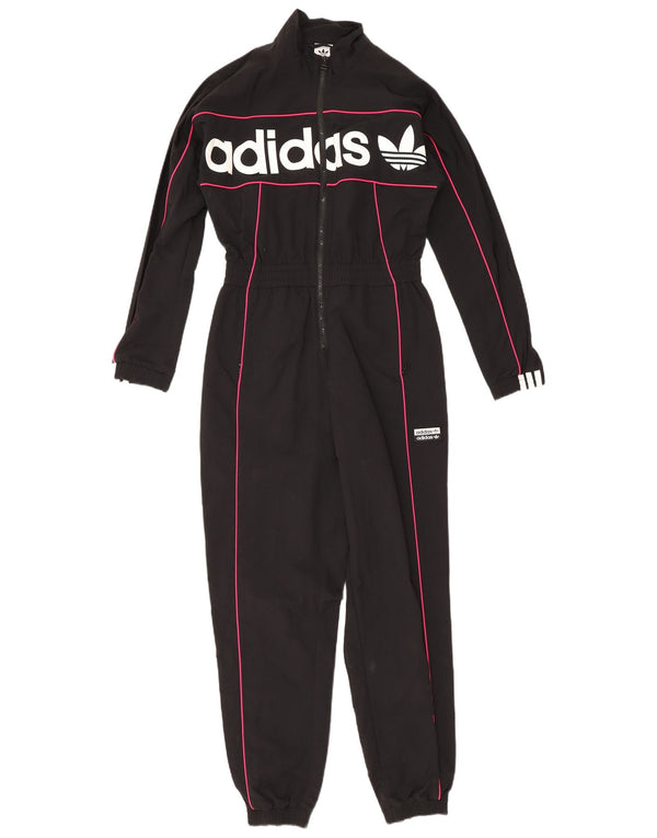 Damski kombinezon graficzny Adidas z długim rękawem UK 6 XS Czarny poliamid