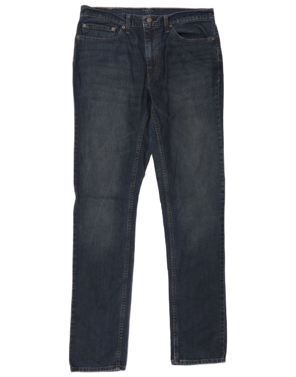 LEVI'S Mens 511 Slim Jeans W34 L36 Navy Blue Cotton