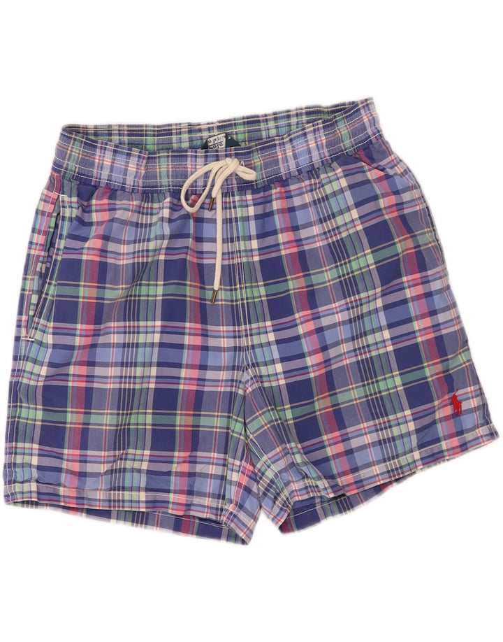 Męskie spodenki kąpielowe Polo Ralph Lauren, średnia, wielobarwna krata, bawełniana