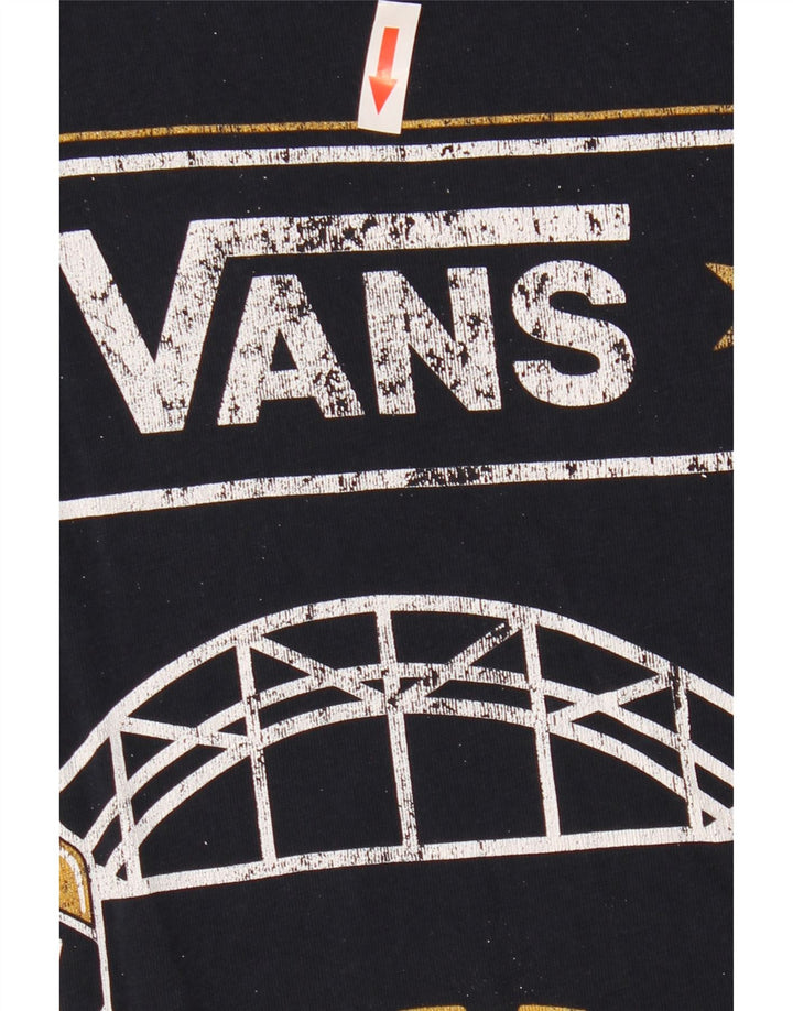 Męski T-shirt z grafiką Vans, średni, granatowy, bawełniany