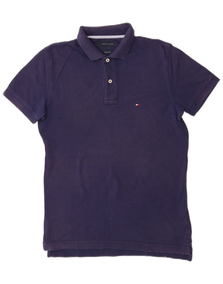 Męska koszulka polo Tommy Hilfiger o regularnym kroju, mała, granatowa, bawełniana