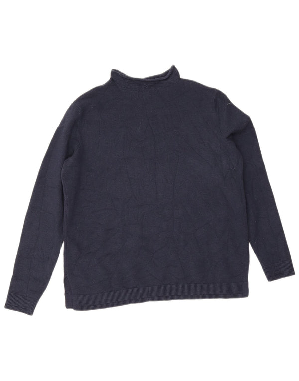 Marks & Spencer Damski sweter z golfem UK 8, mały, granatowy