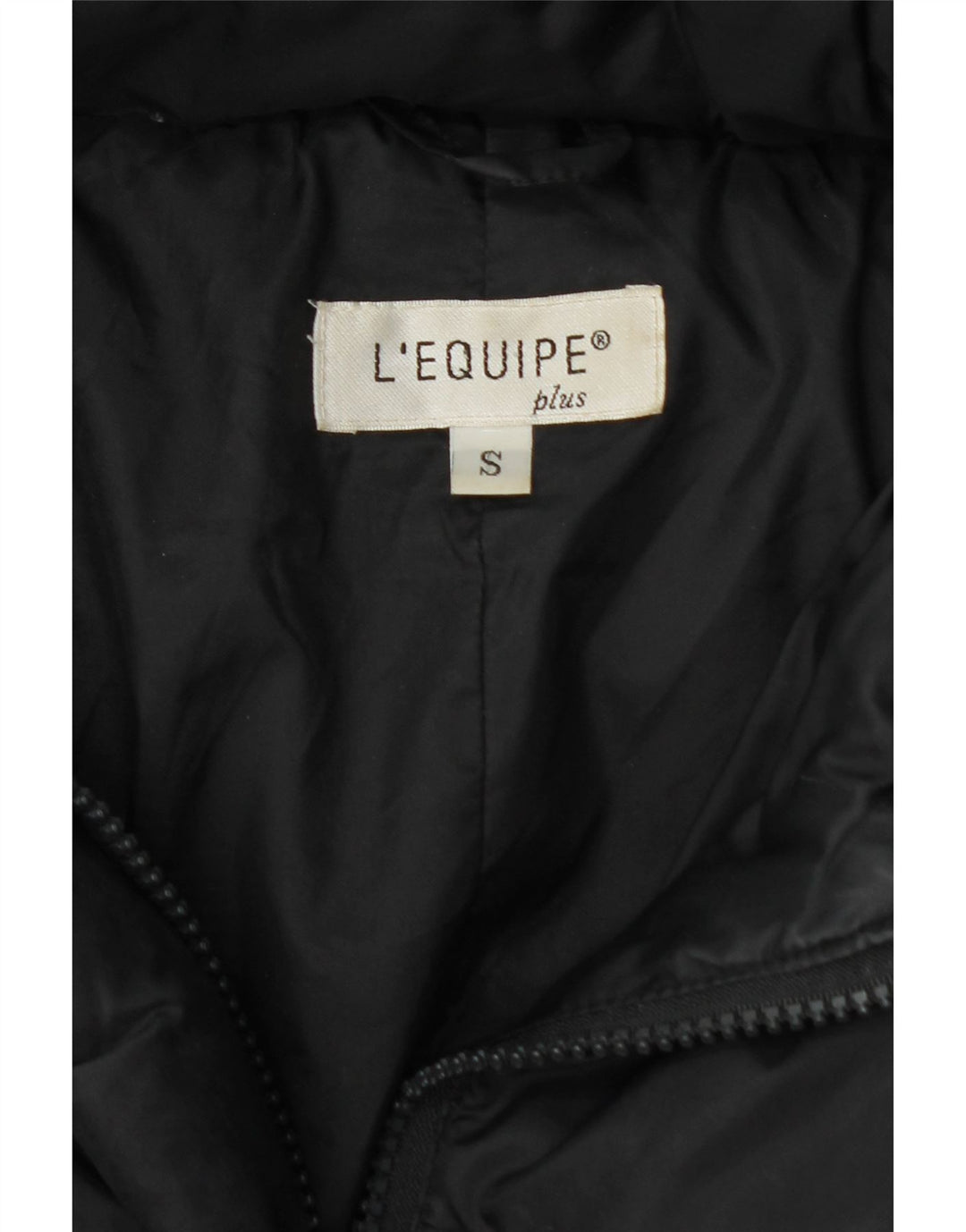 Damski ocieplany płaszcz z kapturem L'EQUIPE UK 10, mały, czarny