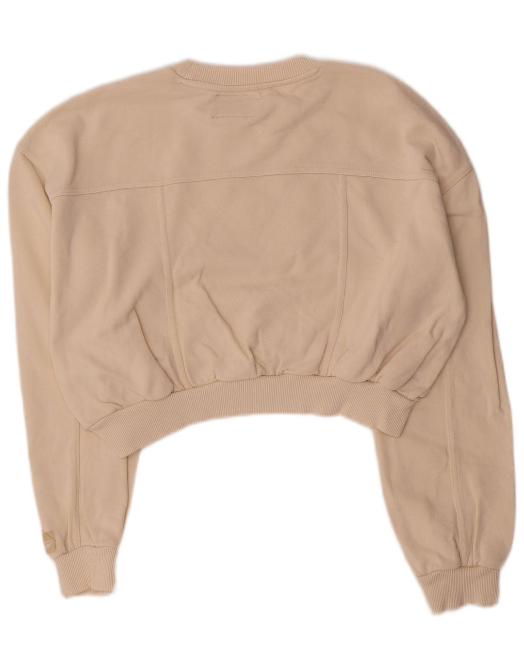 Damska bluza typu Crop Wrangler UK 14, średnia beżowa bawełna